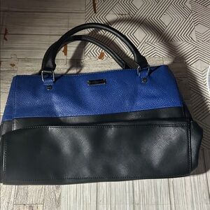New York & Company Blue and Black Tote Bag